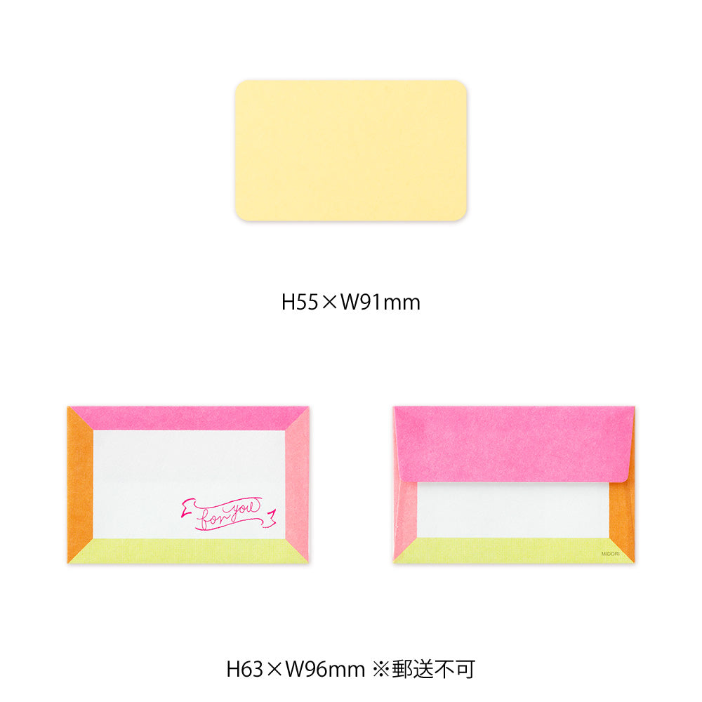 Set of pastel writing papers and envelopes  in various sizes