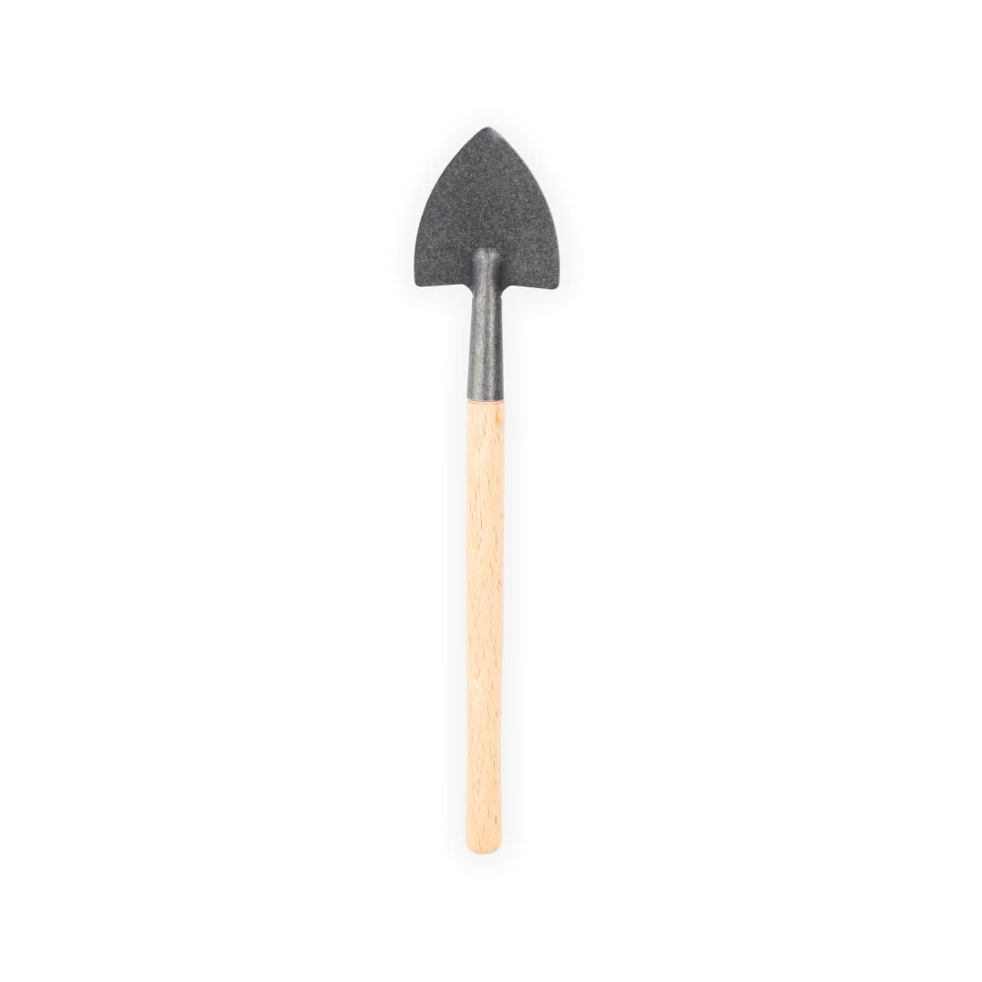 Mini spade with wooden handle