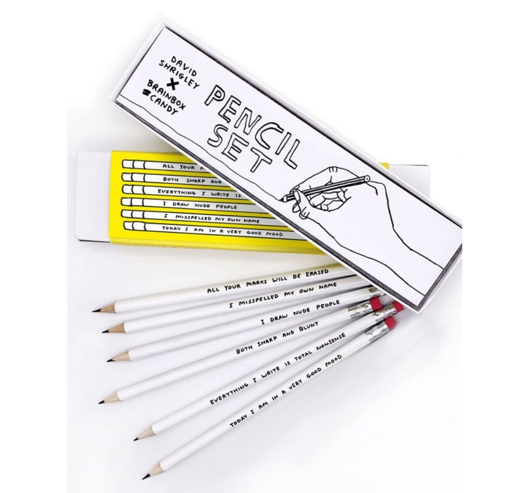 David Shrigley Pencil Set Yellow