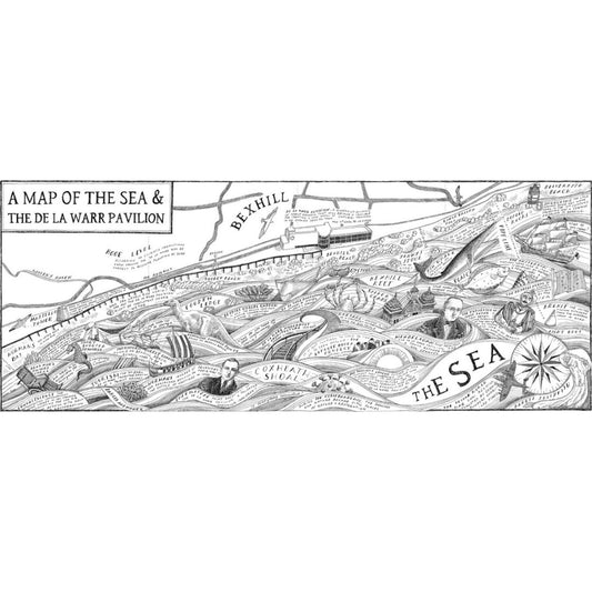 A Map Of The Sea & The De La Warr Print By Helen Cann