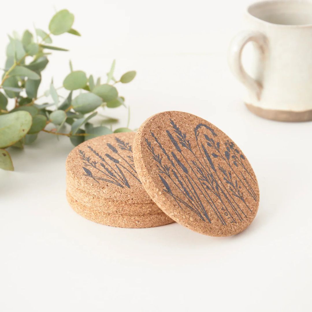 Native Grasses Cork Coaster