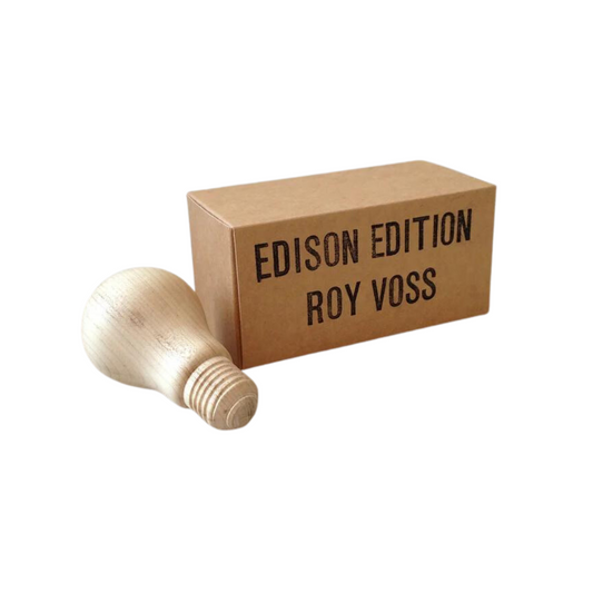 Roy Voss: Edison Edition (2017) wooden lightbulb and box