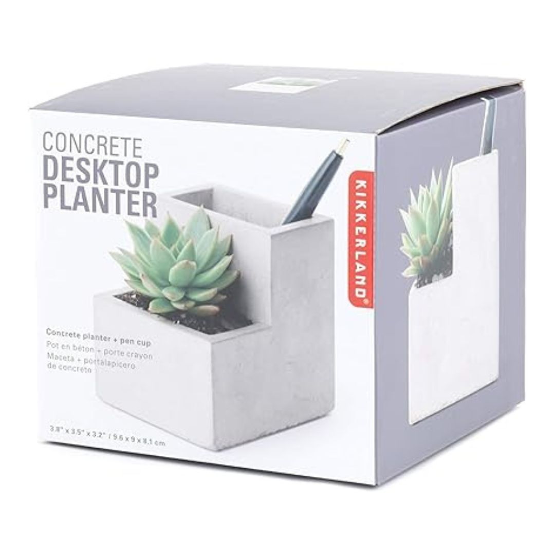 Concrete Desk Planter Small