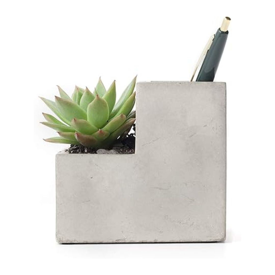 Concrete Desk Planter Small