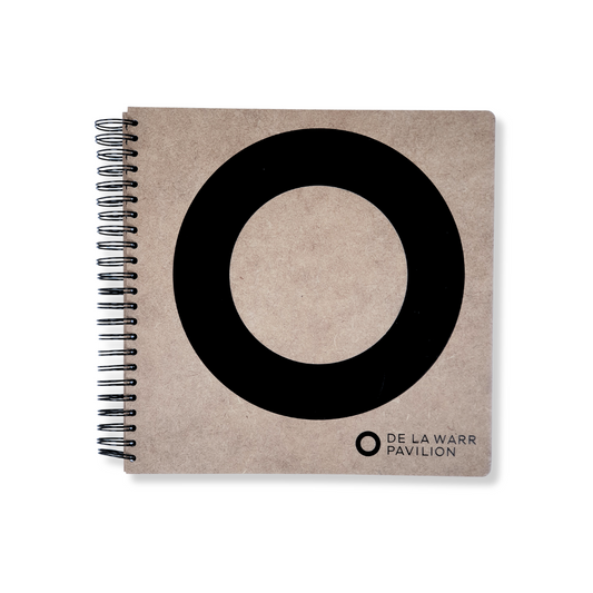 DLWP square sketchbook, brown cover with large black DLWP roundel