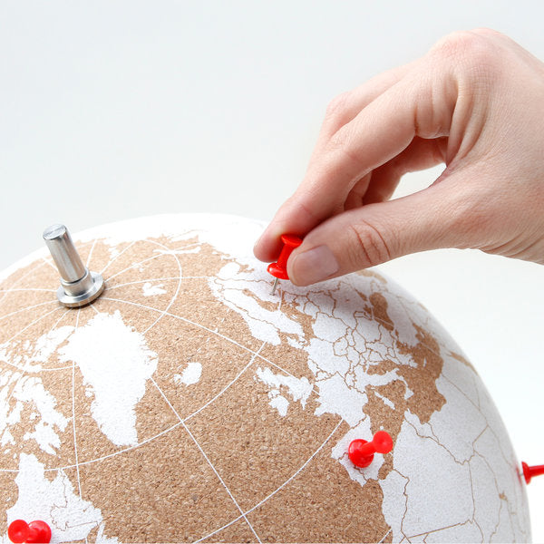 Close up Small White Cork Globe