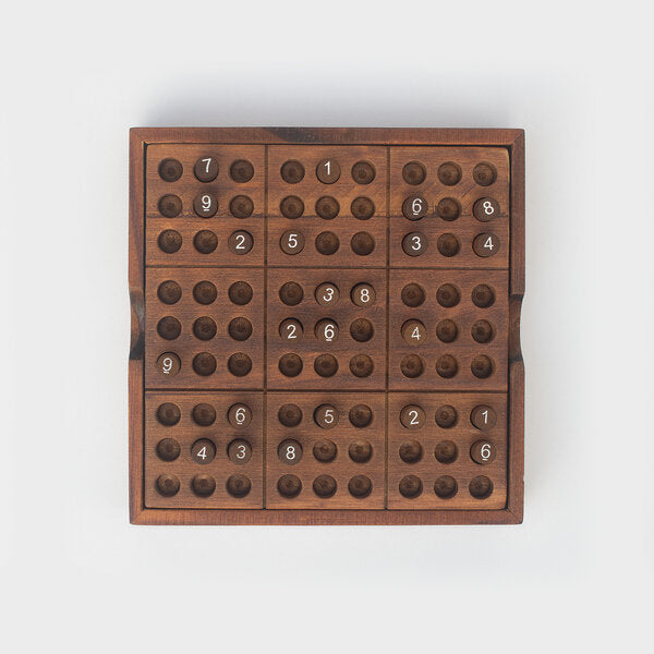 Wooden sudoku set