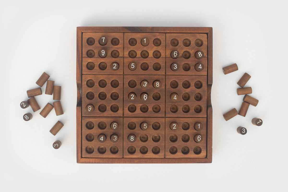 Wooden sudoku set
