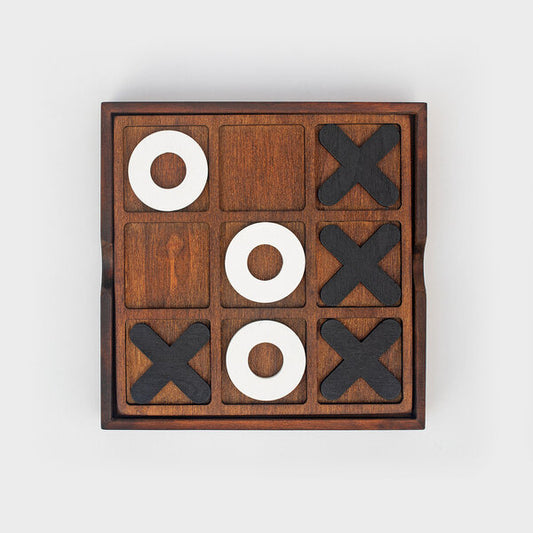 Wooden naughts and crosses set