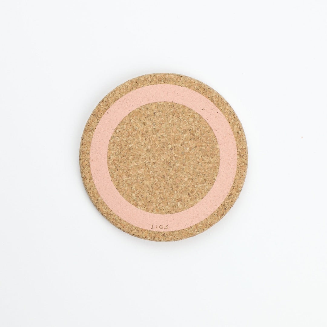 Earth Cork Coaster in Rose