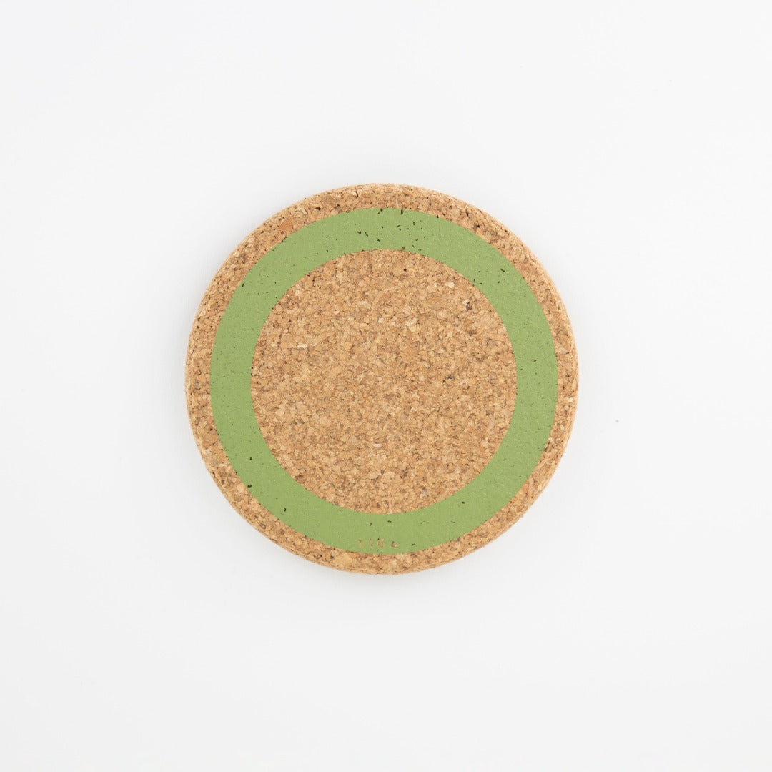 Earth Cork Coaster in Sage