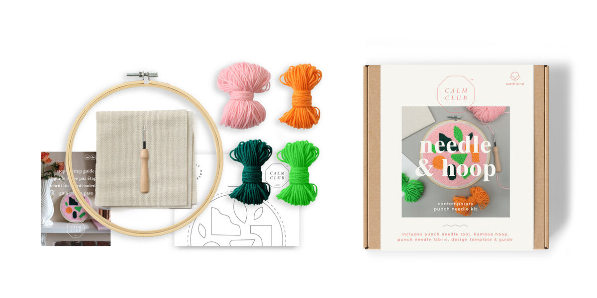 contents of punch needle kit and box