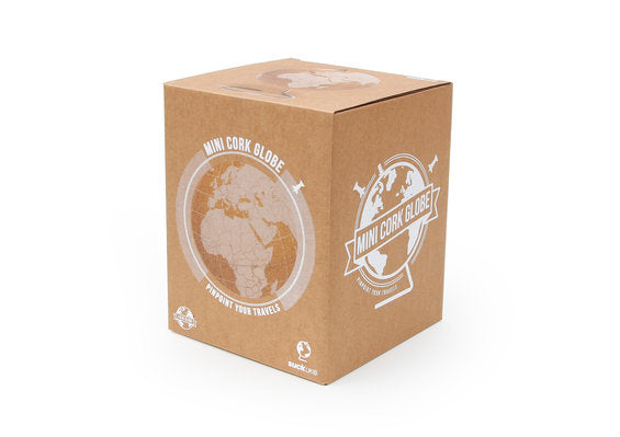 Small White Cork Globe box
