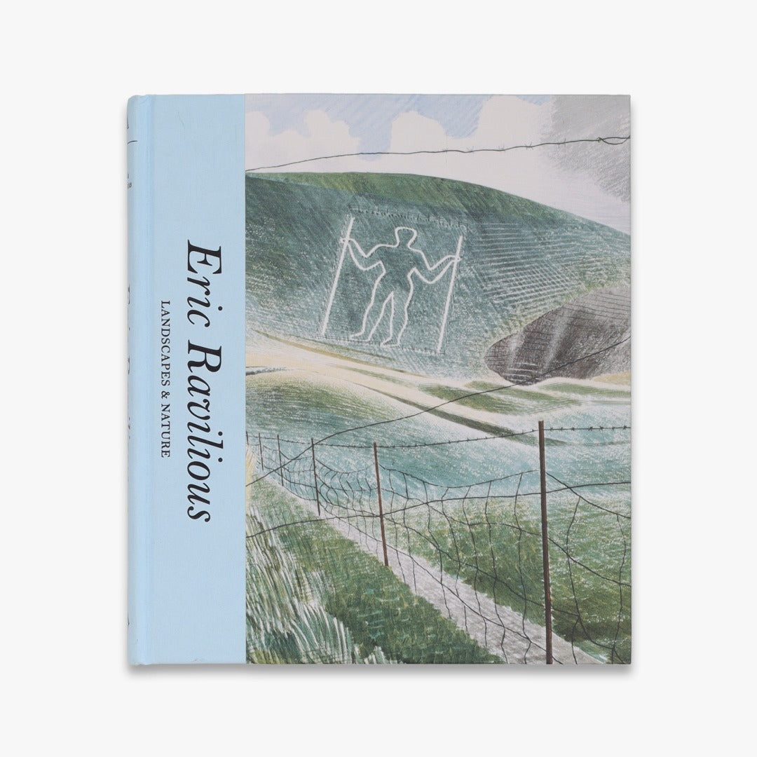 Front cover of book 'Eric Ravilious: Landscapes & Nature' with illustration of hills on front