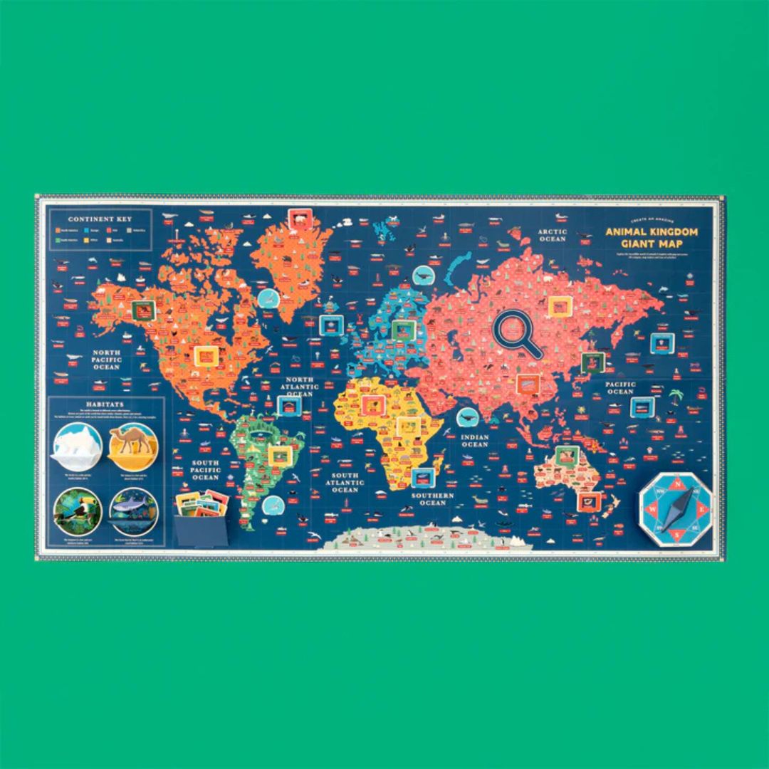 Create your own Animal Kingdom Giant World Map