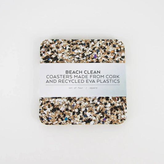 Beach Clean Square Coaster Set