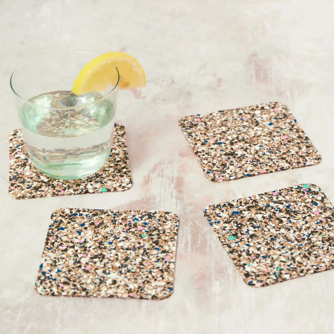 Beach Clean Square Coaster Set