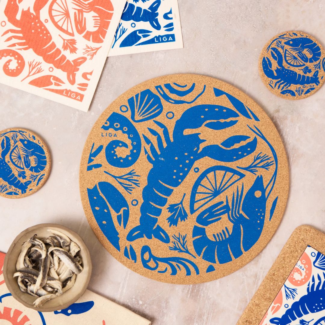 Seafood Platter Cork Placemat