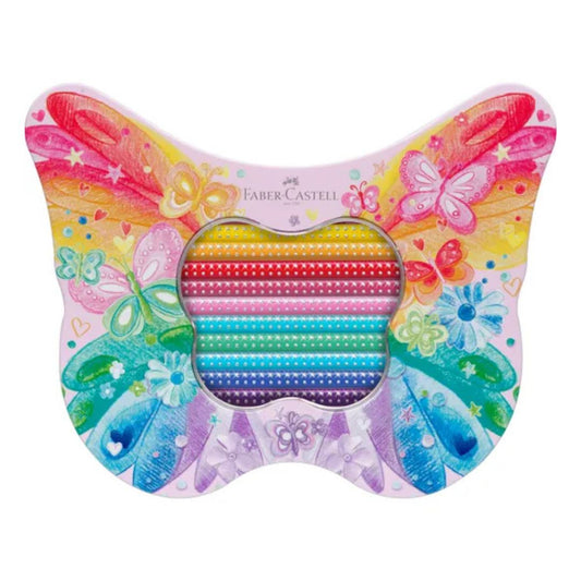 Sparkle Colouring Pencils in Butterfly Shape Tin