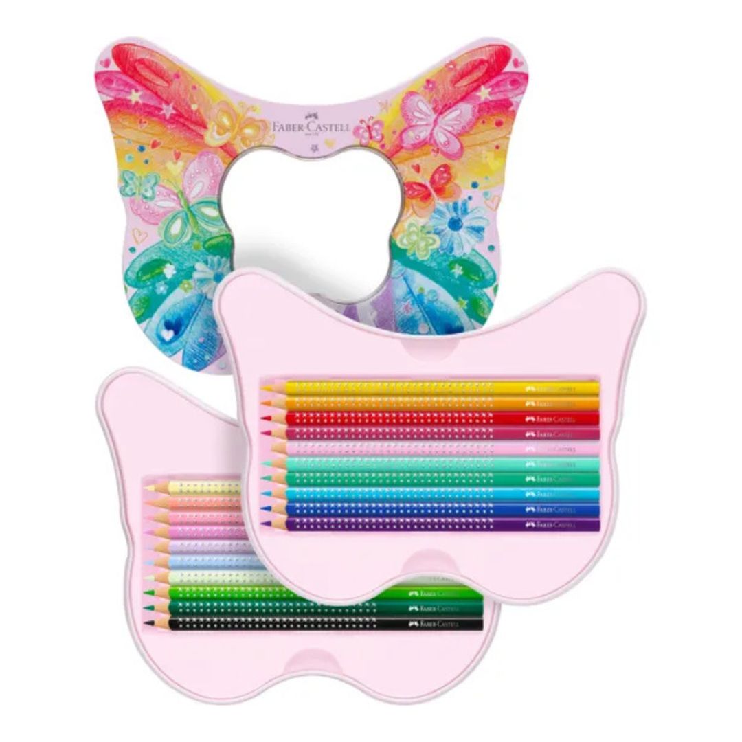 Sparkle Colouring Pencils in Butterfly Shape Tin