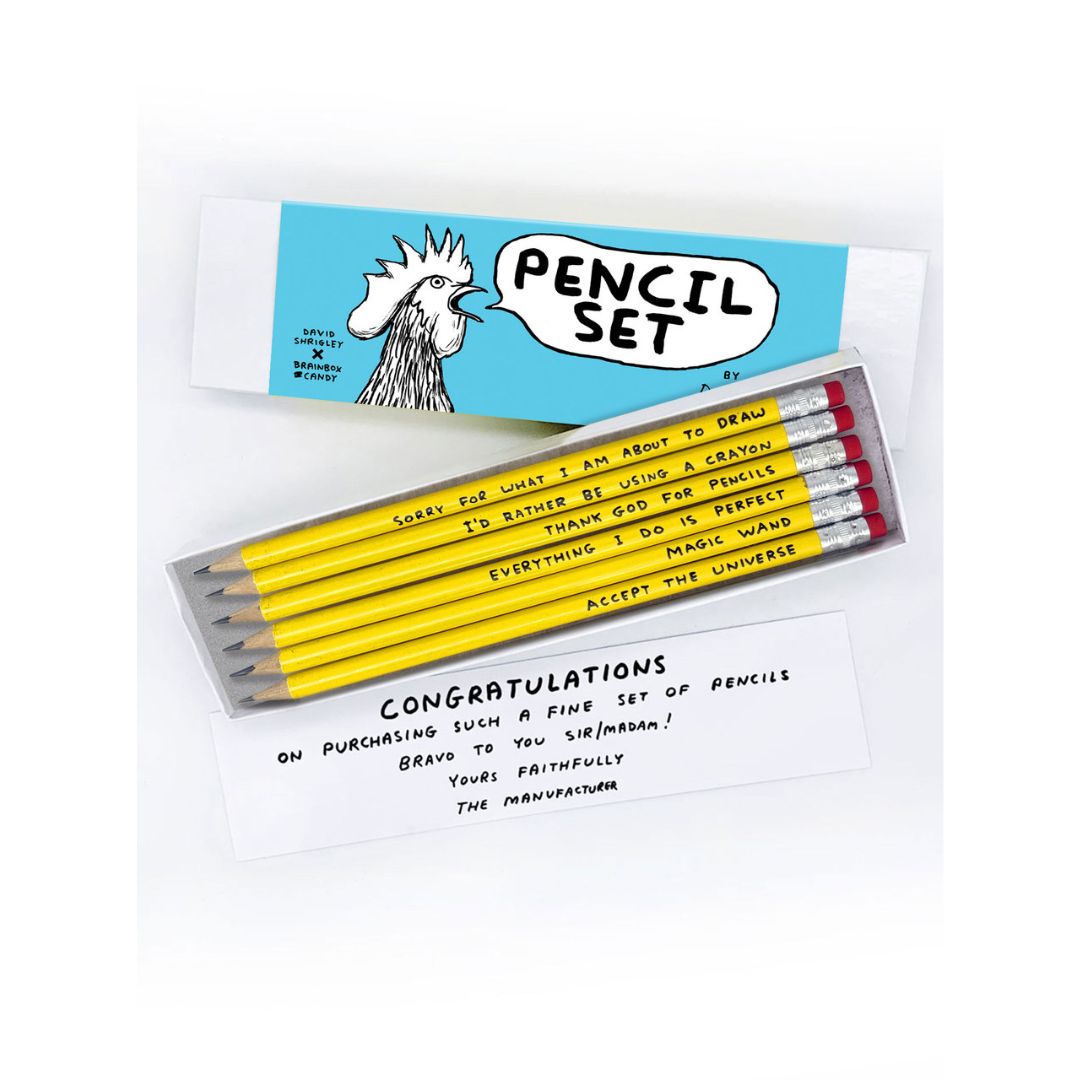David Shrigley Pencil Set Blue