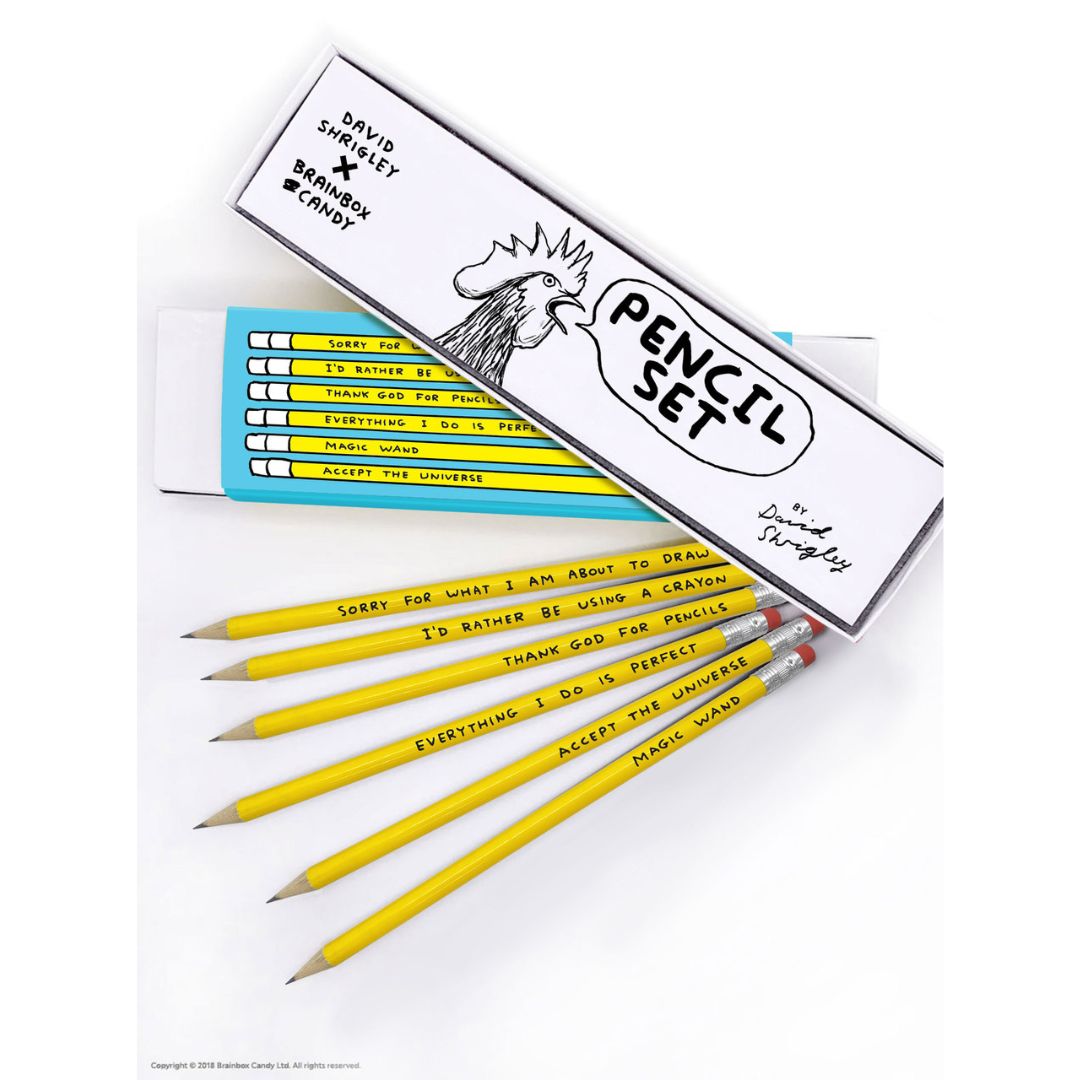 David Shrigley Pencil Set Blue