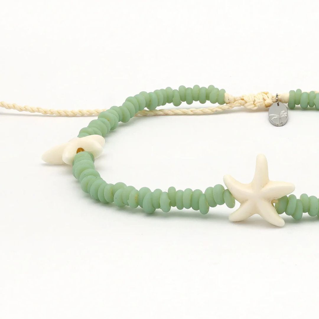 Starfish Anklet Green