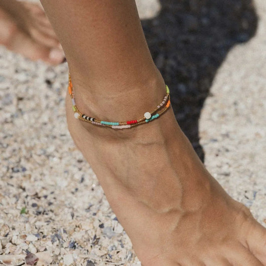 Berpesta Colourful Beaded Anklet