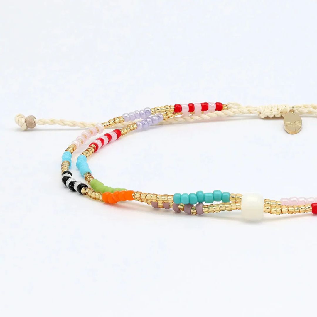 Berpesta Colourful Beaded Anklet