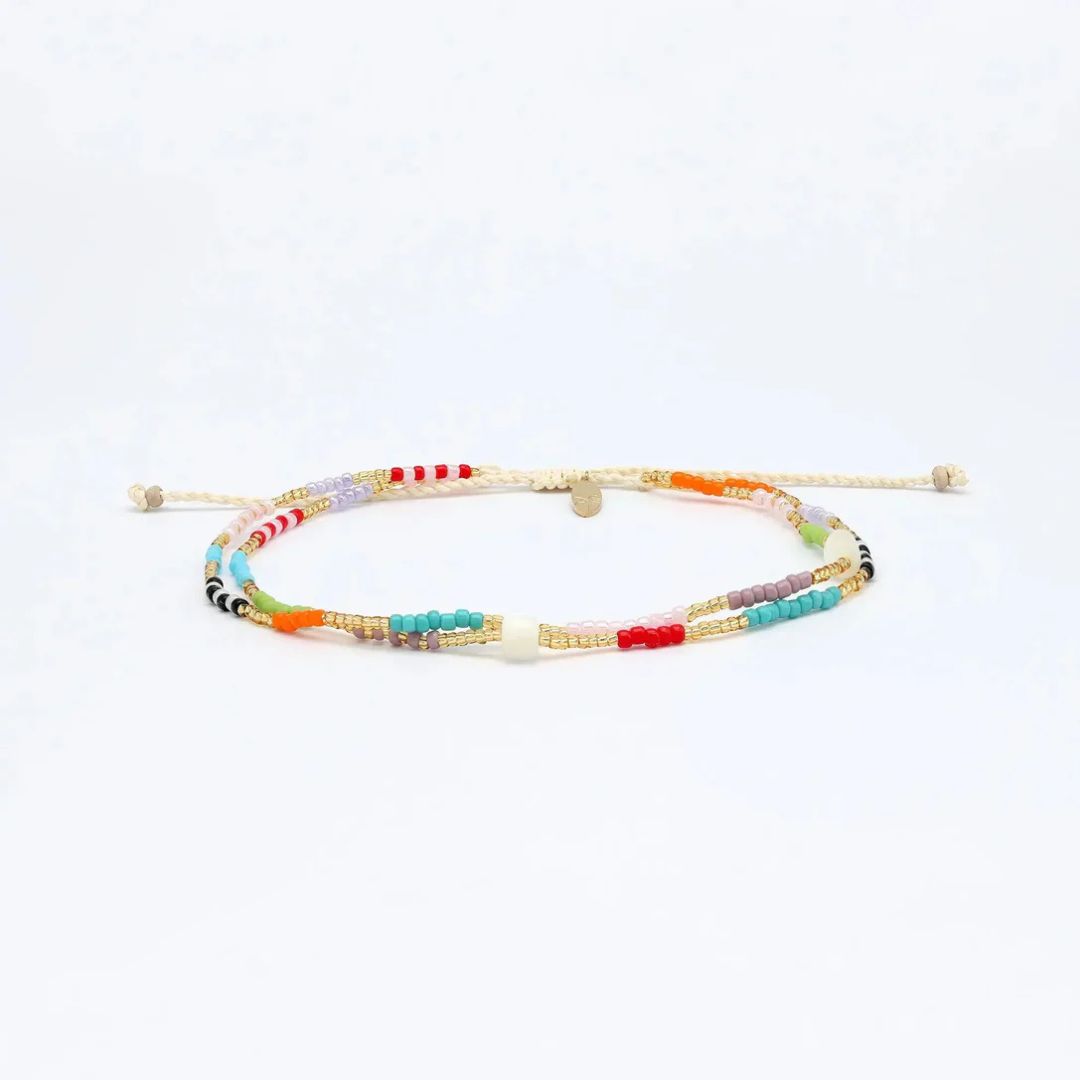 Berpesta Colourful Beaded Anklet