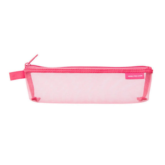 Mesh Pen Case Mini Pink