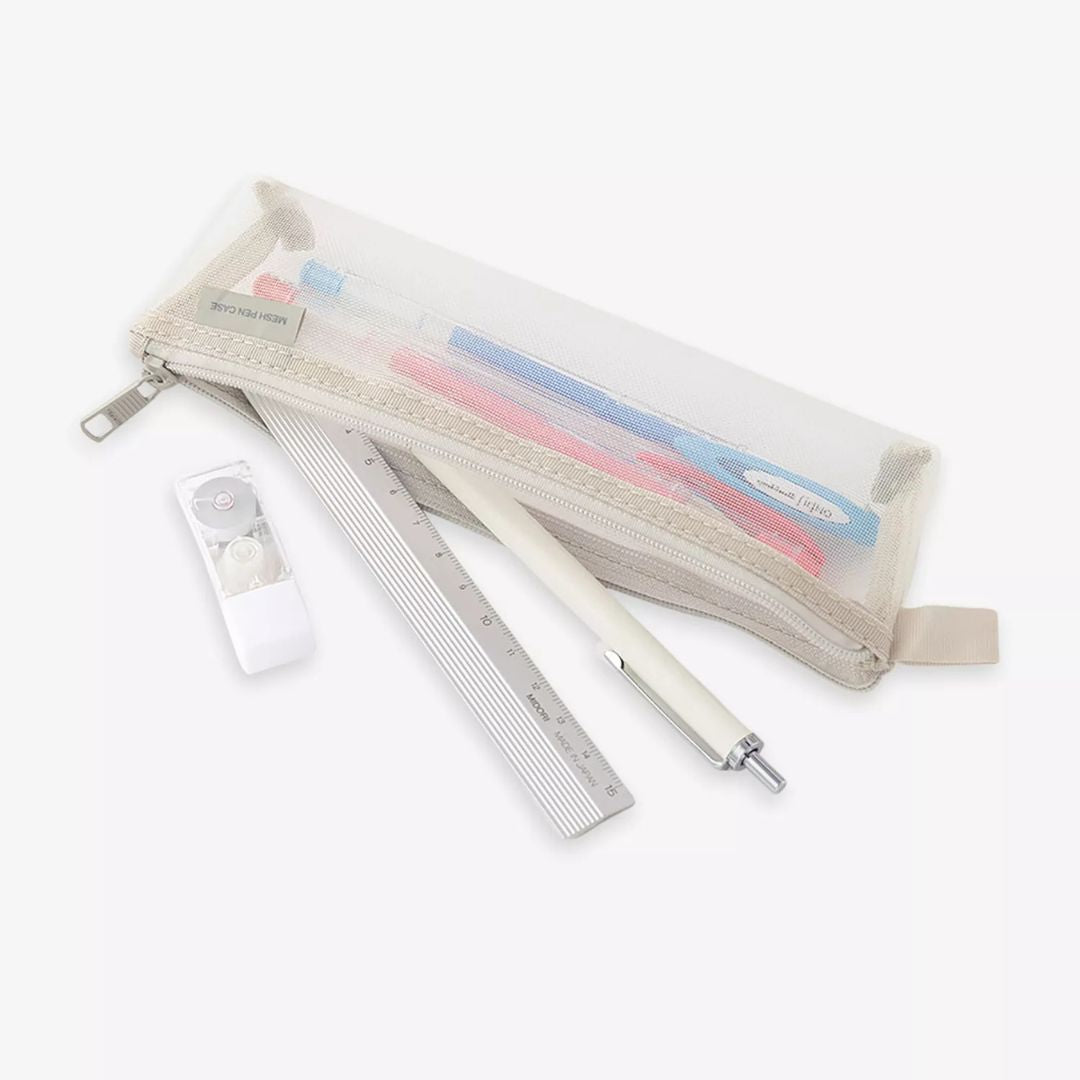 Mesh Pen Case Mini Grey