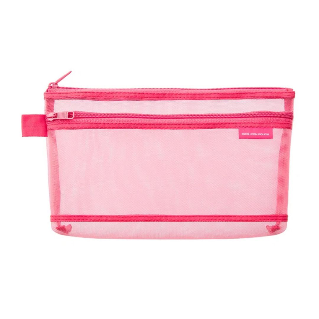 Mesh Pen Pouch Pink