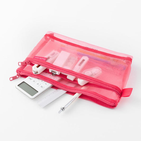 Mesh Pen Pouch Pink