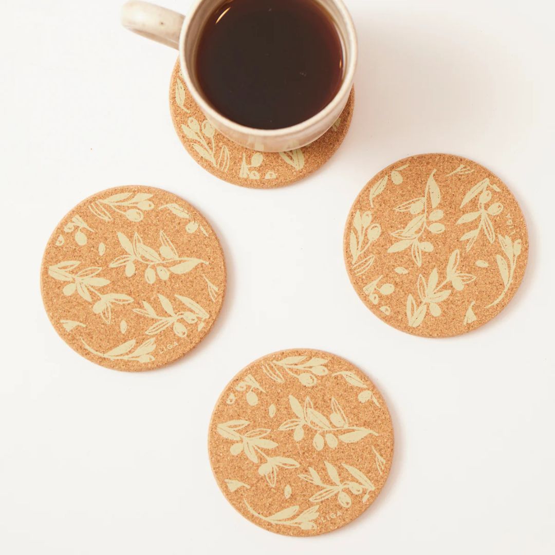Olive and Pip Green Coaster