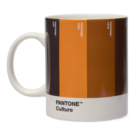 Pantone mug featuring stripes in different skin tone colours with Pantone number.