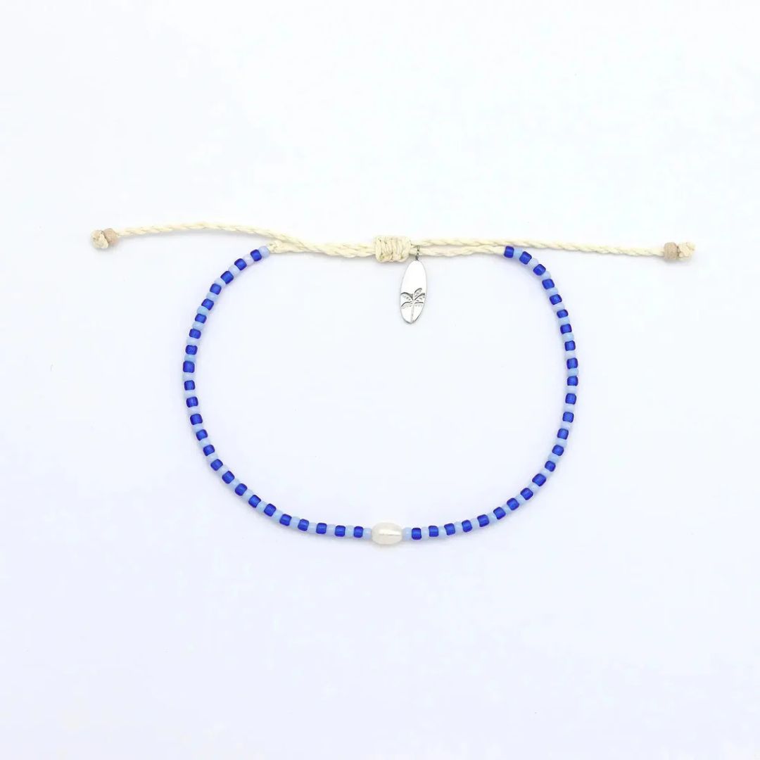 Dainty Beaded Pearl Anklet