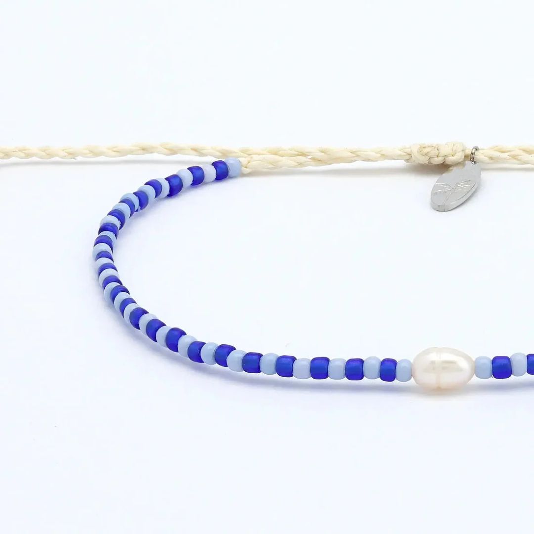Dainty Beaded Pearl Anklet