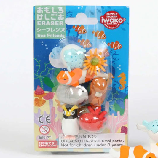Iwako Sea Friends Eraser Set