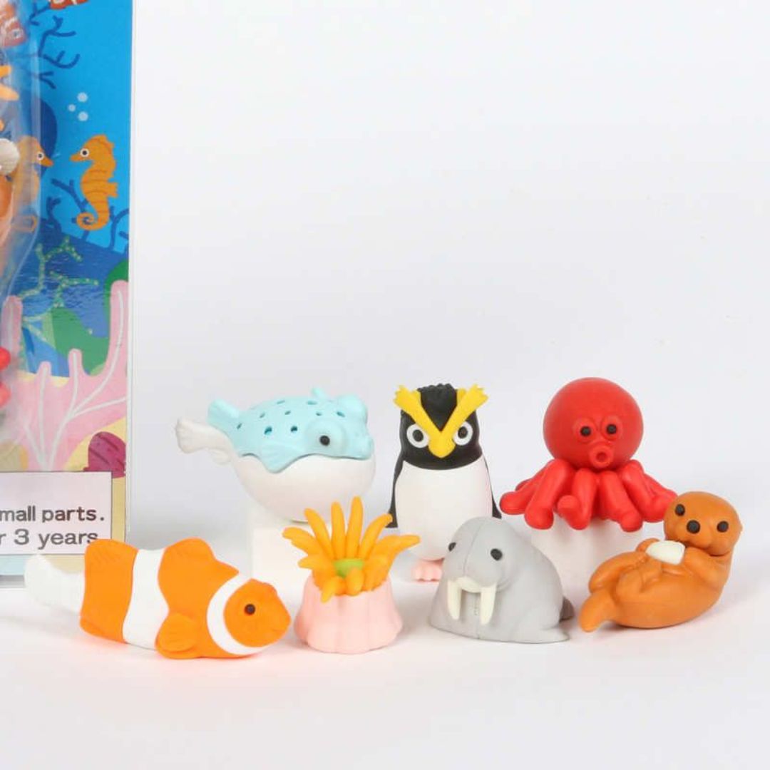 Iwako Sea Friends Eraser Set