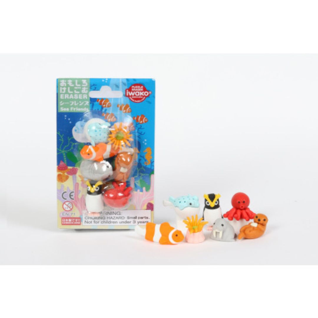 Iwako Sea Friends Eraser Set