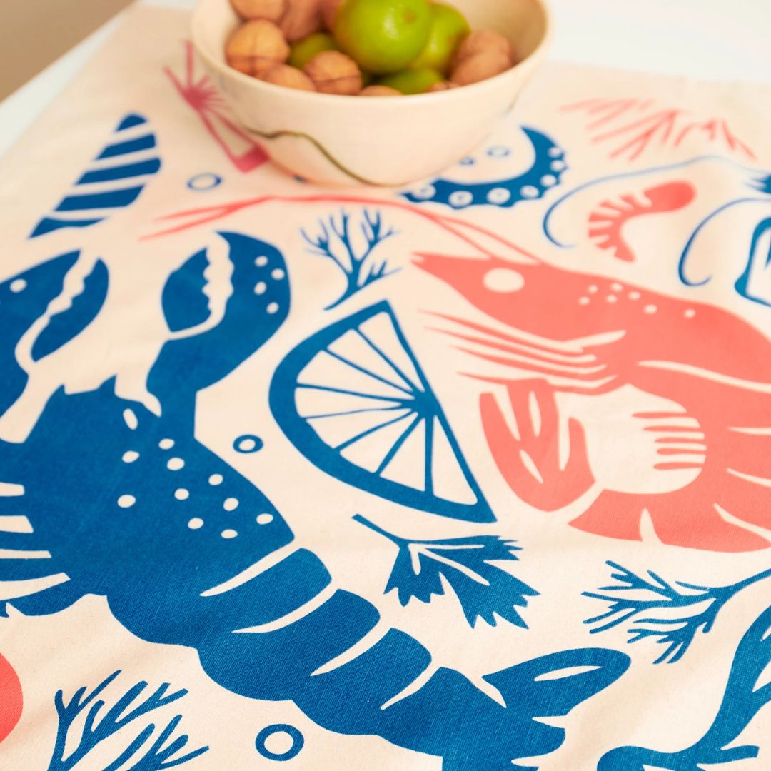 Seafood Platter Tea Towel