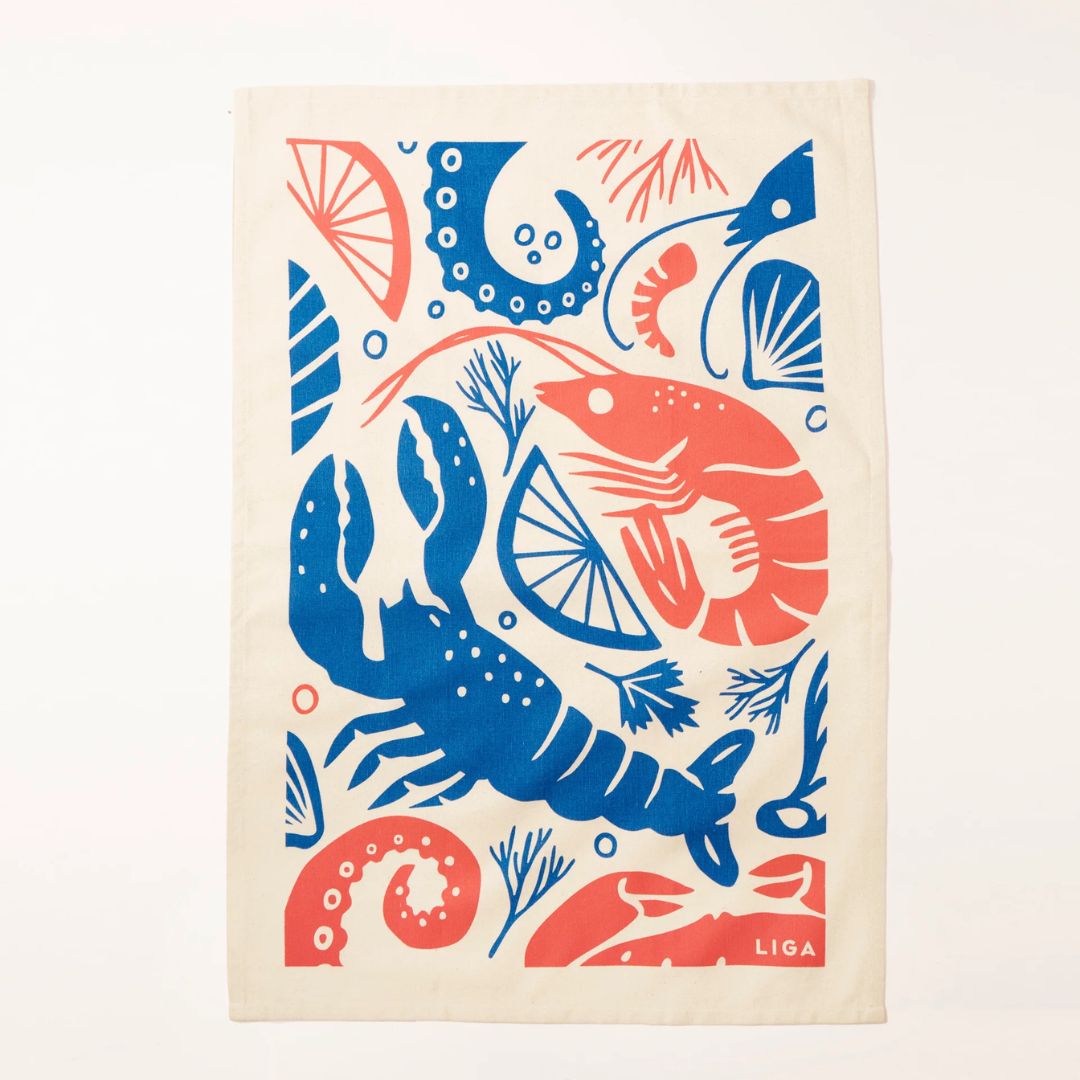 Seafood Platter Tea Towel