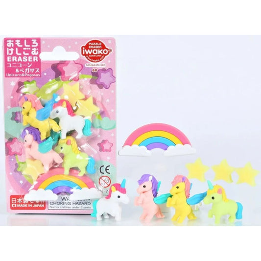 Iwako Unicorn Eraser Set