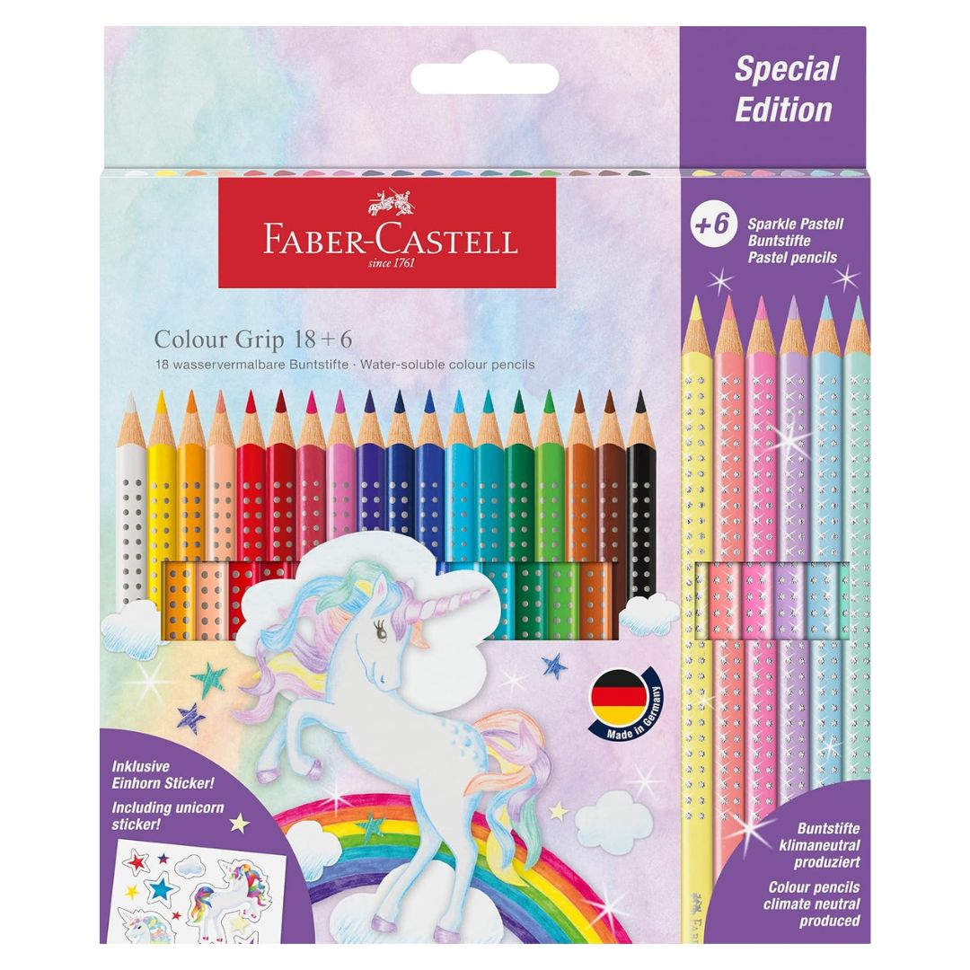 Unicorn Colour Grip Pencils 24pk